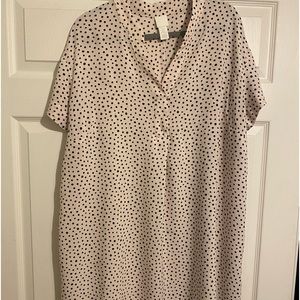 H&M Pink Polka Dot Dress, L